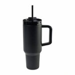 Custom Imprinted Adrian Travel Tumbler with Straw - 40 Oz. - Black