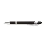 Custom Imprinted Aluminum Rubber Stylus Pen - Black