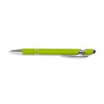 Custom Imprinted Aluminum Rubber Stylus Pen - Lime Green