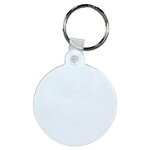 Custom Imprinted Circle Key Fob - White