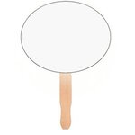 Custom Imprinted Circle Shape Hand Fan, Full Color - White Background