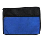 Custom Imprinted Double Zipper Accessory Bag - Blue