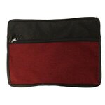 Custom Imprinted Double Zipper Accessory Bag Full Color - Red