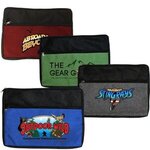 Custom Imprinted Double Zipper Accessory Bag Full Color -  