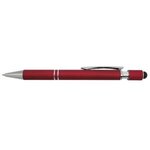 Custom Imprinted Halcyon(R) Metal Spin Top Pen Full Color - Red