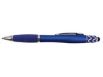 Custom Imprinted Halcyon(R) Silhouette Spin Top Pen with Stylus - Dark Blue