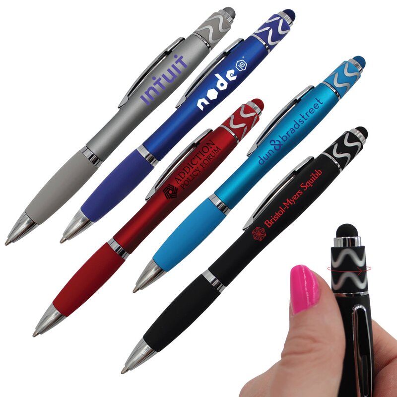 Main Product Image for Custom Imprinted Halcyon(R) Silhouette Spin Top Pen with Stylus