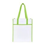 Custom Imprinted Harlow Laminated Recycled Shopper - Lime Green