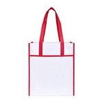 Custom Imprinted Harlow Laminated Recycled Shopper - Red