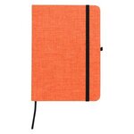 Custom Imprinted Heathered Journal with pen loop - Orange