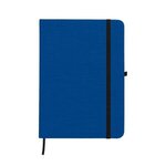 Custom Imprinted Heathered Journal with pen loop - Royal Blue