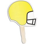 Custom Imprinted Helmet Shape Hand Fan Full Color - White Background