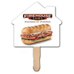 Custom Imprinted House Shape Hand Fan Full Color -  