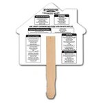 Custom Imprinted House Shape Hand Fan Full Color -  