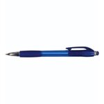 Custom Imprinted Mardi Gras Grip Pen - Transparent Blue