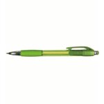 Custom Imprinted Mardi Gras Grip Pen - Transparent Green