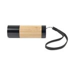 Custom Imprinted Mini LED Bamboo Flashlight - Black-fresh Bamboo