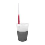 Custom Imprinted Mood 12 oz. Stadium Cup/Straw/Lid Set - Frosted to Smoke