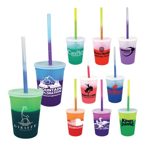 Main Product Image for Custom Imprinted Mood 12 oz. Stadium Cup/Straw/Lid Set