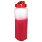 Custom Imprinted Mood(TM) 32 oz. Sports Bottle with Flip Top Cap - Frosted To Red