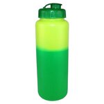 Custom Imprinted Mood(TM) 32 oz. Sports Bottle with Flip Top Cap - Yellow To Green