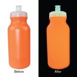 Custom Imprinted Nite Glow Value Cycle Bottle 20 oz. - Neon Orange