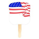 Custom Imprinted Patriotic Hand Fan - White