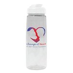 Custom Imprinted PET Bottle with Flip Full Color 30 oz. -  