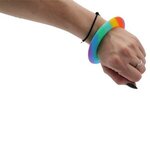 Custom Imprinted Rainbow Wrist Disc -  