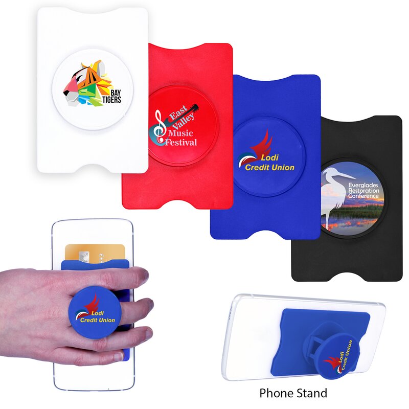 Main Product Image for Custom Imprinted RFID Stand-Out Phone/Card Holder Full Color