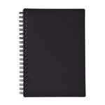 Custom Imprinted Rubber Spiral Notebook - Black