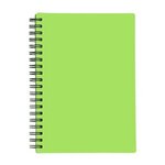 Custom Imprinted Rubber Spiral Notebook - Lime Green