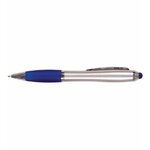 Custom Imprinted Silhouette Pen/Stylus, Full Color - Translucent Blue