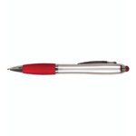 Custom Imprinted Silhouette Pen/Stylus, Full Color - Translucent Red