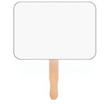 Custom Imprinted Square Shape Hand Fan, Full Color - White Background