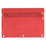 Custom Imprinted Transparent Vinyl Zippered Pack, Full Color - Red