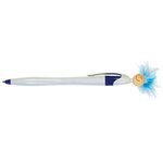 Custom Imprinted Wild Smilez Pen - Light Tone - Blue