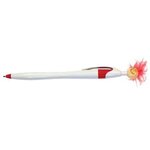 Custom Imprinted Wild Smilez Pen - Light Tone - Red