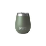 Custom Laser Engraved Yeti Rambler Wine Tumbler 10oz - Camp Green