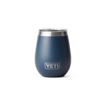 Custom Laser Engraved Yeti Rambler Wine Tumbler 10oz - Navy Blue