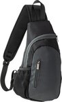 Custom Printed AeroLOFT(TM) Crossbody Sling Backpack - Gray/Black