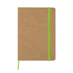 Custom Printed Eco-Inspired Notebook with strap - Green