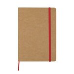 Custom Printed Eco-Inspired Notebook with strap - Red