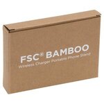 Custom Printed FSC Bamboo Wireless Charger Portable Phone Stand -  