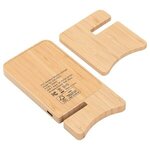 Custom Printed FSC Bamboo Wireless Charger Portable Phone Stand -  