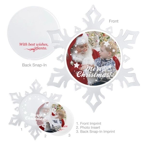 Main Product Image for Custom Printed Holiday Snowflake Ornament