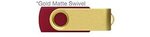 Custom Printed iClick 3.0 USB 128GB - Burgundy w/ Gold Swivel