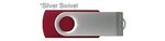 Custom Printed iClick 3.0 USB 128GB - Burgundy w/ Silver Swivel