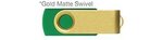 Custom Printed iClick 3.0 USB 128GB - Med Green w/ Gold Swivel