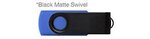 Custom Printed iClick 3.0 USB 128GB - Reflex Blue w/ Black Swiv